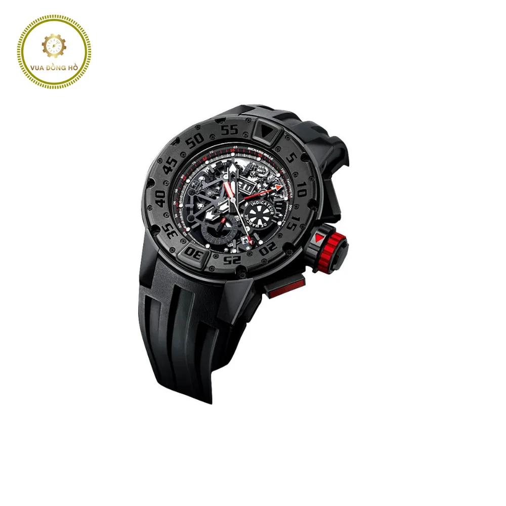 Richard Mille RM032 Automatic Chronograph Dark Diver Titanium DLC Case on Rubber Strap