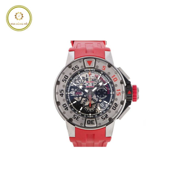 Richard Mille RM032 Automatic Diver’s watch in Titanium on Red Rubber Strap with Skeleton Dial