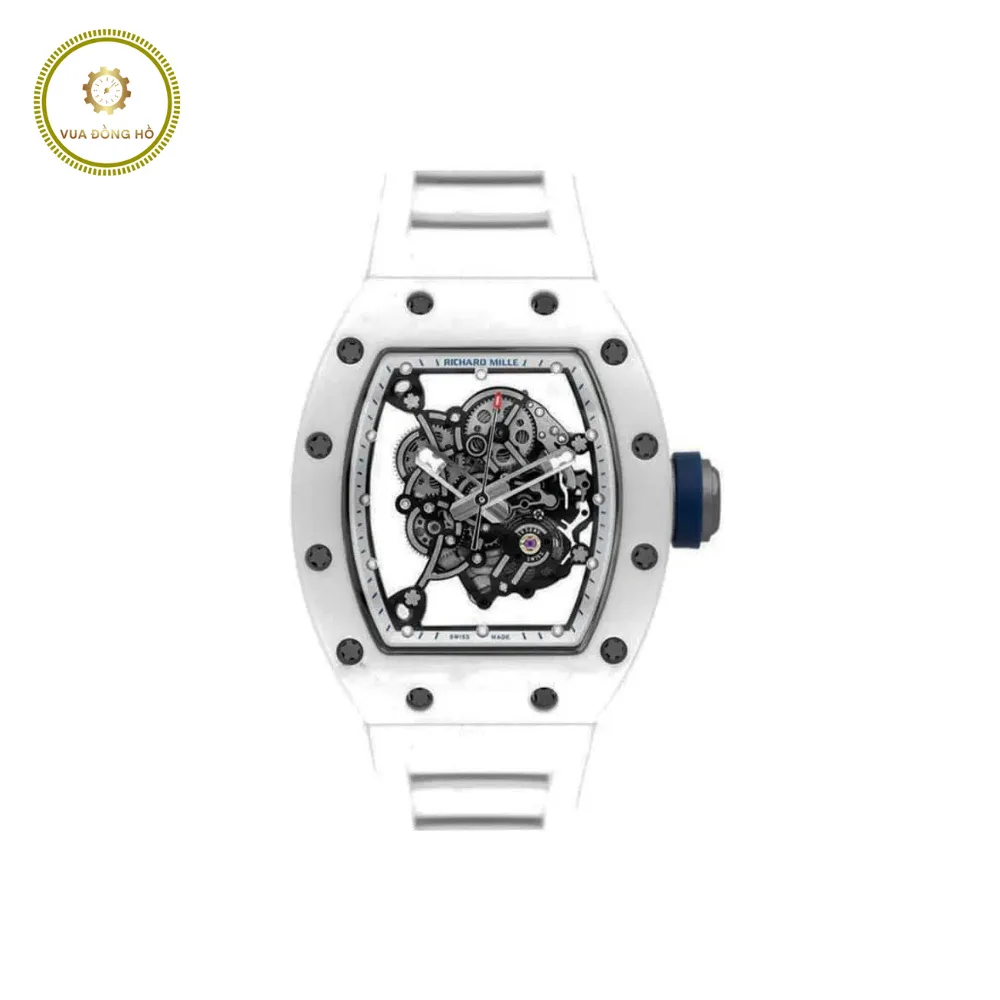 Richard Mille RM55 KV White Ceramic Bubba Watson Skeleton Dial M8215
