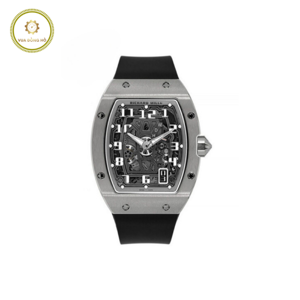 Richard Mille Rm 67-01 Extra Flat Automatic in Titanium on Rubber Strap with Black Skeleton Dial