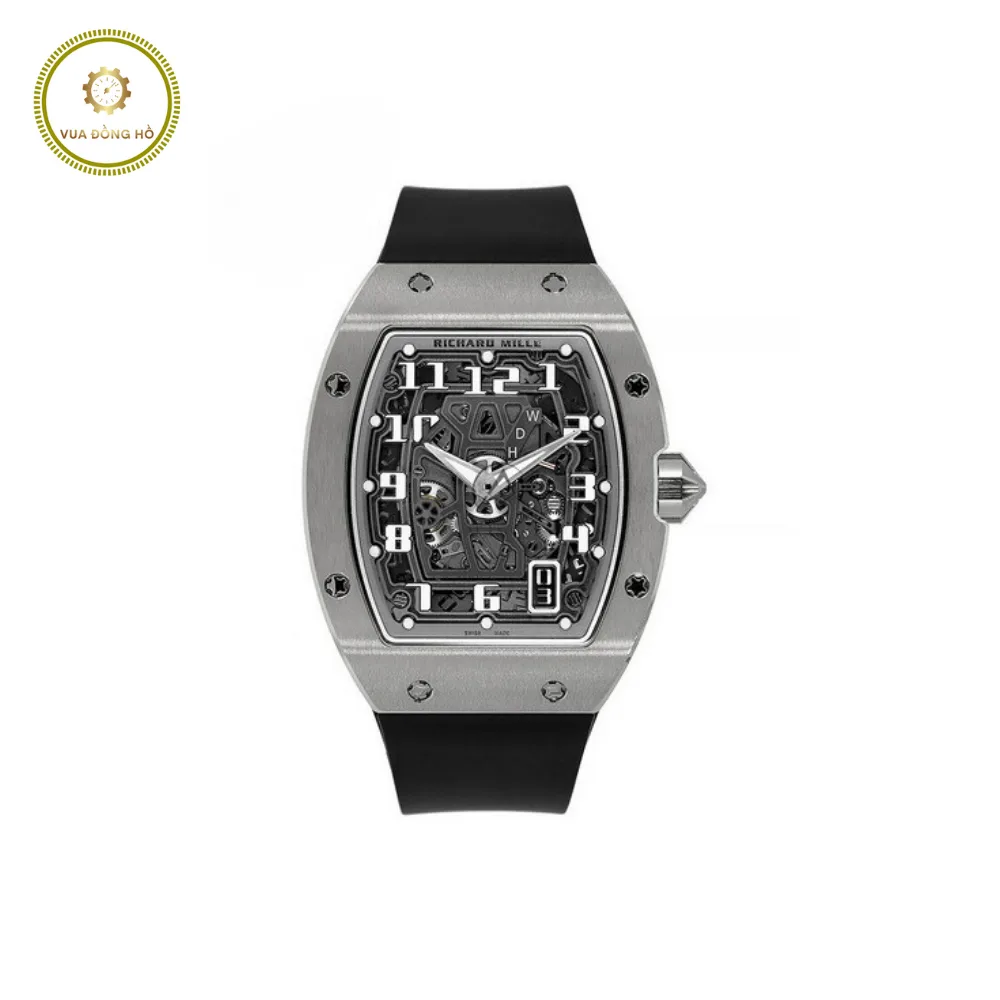 Richard Mille Rm 67-01 Extra Flat Automatic in Titanium on Rubber Strap with Black Skeleton Dial