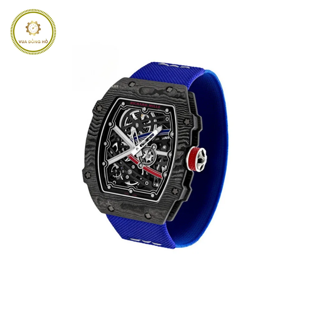 Richard Mille Rm 67-02 Automatic in Carbon TPT on Blue Fabric Strap with Openwork Dial